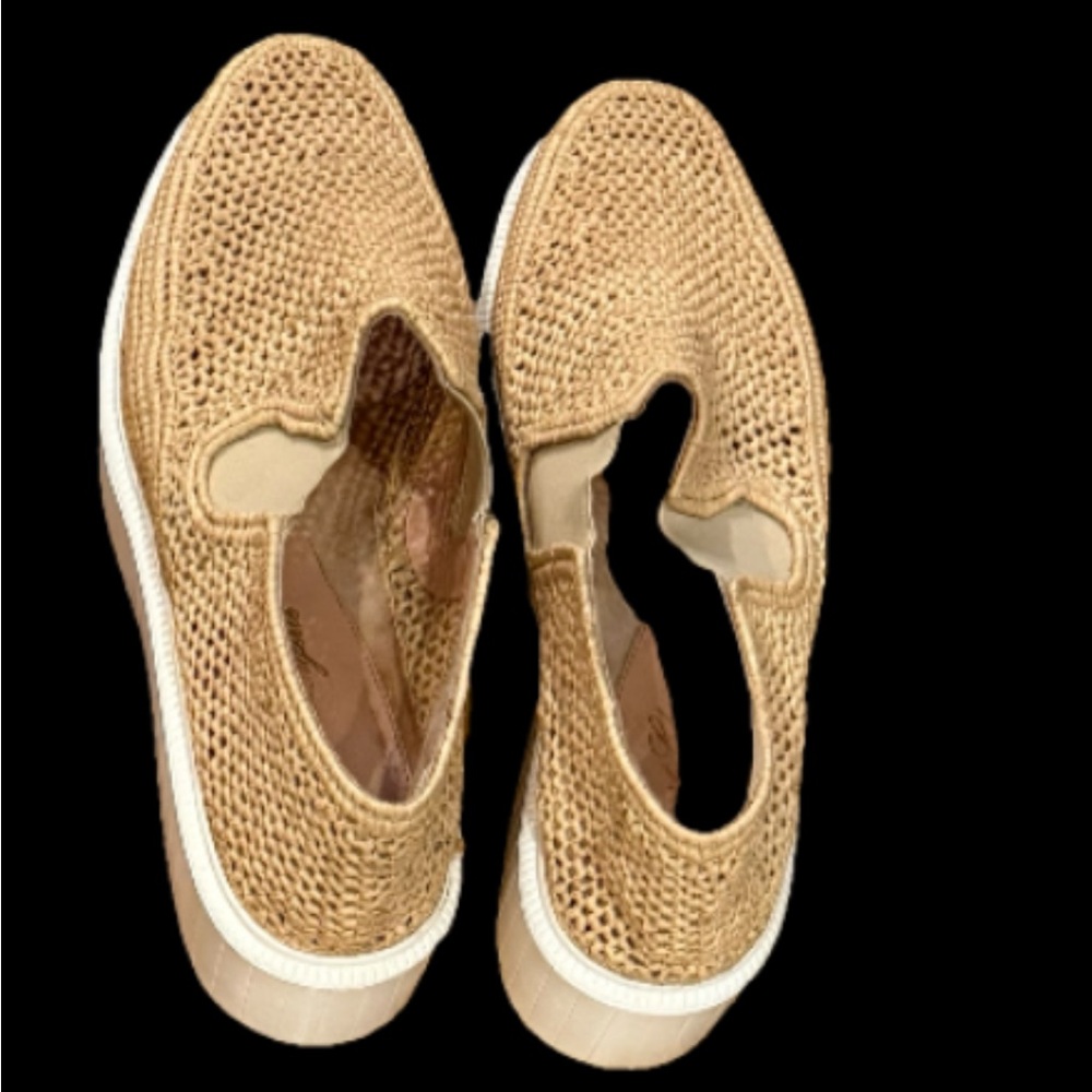 Robert Clergerie Natural Woven Raffia Slip On Flats Size 38/7.5 - Picture 11 of 14